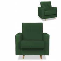 Fotel rozkładany Rene z pojemnikiem Bonell Family Meble sztruks zielony