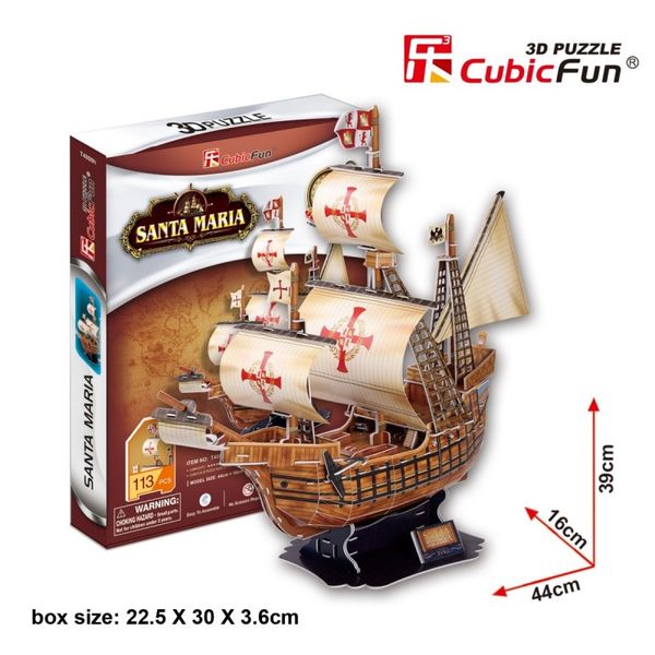 Puzzle 3D Zaglowiec Santa Maria zdjęcie 1