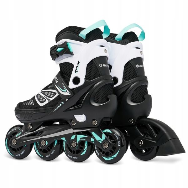 Rolki Regulowane RAVEN Advance Black/Mint 35-39 zdjęcie 7
