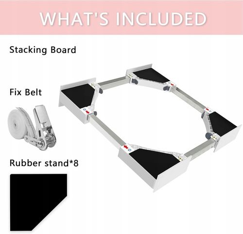 Łącznik Pralki z Suszarką Uniwersalny NIUXX Regulowany rozmiar 46-66 cm Pas na Arena.pl