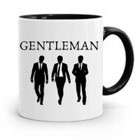 Kubek Prezent Czarny Dla Chłopaka Gentleman Z Nadrukiem Ze Zdjęciem