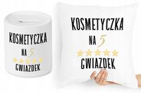 Dla Kosmetyczki Zestaw Poduszka + Skarbonka Z Nadrukiem Ze Zdjęciem