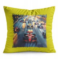 PODUSZKA ŻÓŁTA PREZENT - BOLID F1 WYŚCIGI SPORT