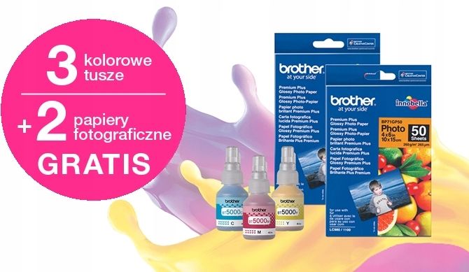 BROTHER DCP-T720DW kolor 3w1 duplex ADF Wi-Fi GWPL + 3 TUSZE + ZESTAW FOTO zdjęcie 6