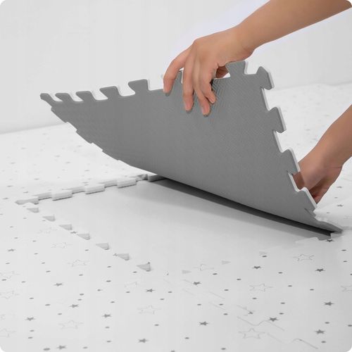 MATA PIANKOWA EVA PUZZLE MIĘKKA DLA DZIECI GWIAZDKI 150x150cm RICOKIDS na Arena.pl