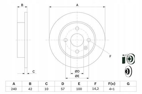 TARCZA HAM TYL 240X10 P BOSCH na Arena.pl