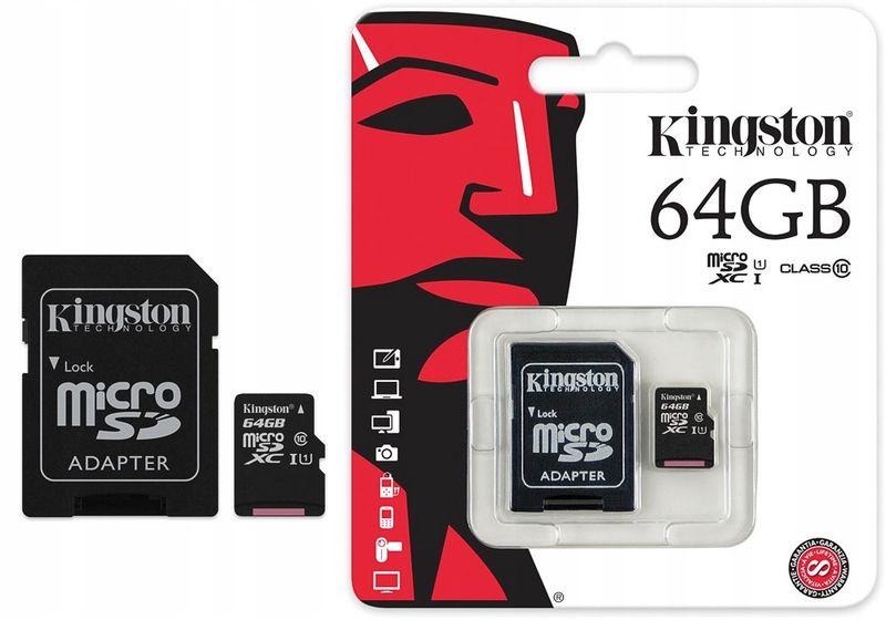 KARTA PAMIĘCI DO SMARTFONA microSD 64GB + ADAPTER zdjęcie 3