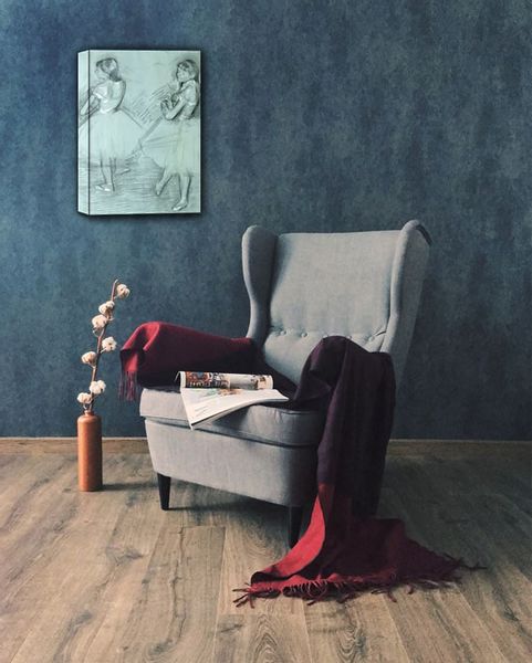 Two Dancers1879, Edgar Degas - obraz na płótnie 70x100 cm zdjęcie 2