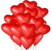 Balony serca czerwone serduszka zestaw 50 szt
