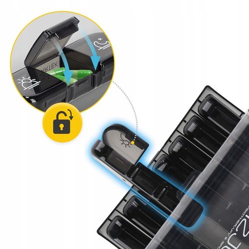 ORGANIZER NA LEKI KASETKA PUDEŁKO POJEMNIK 7 DNI TYGODNIA PORY DNIA na Arena.pl