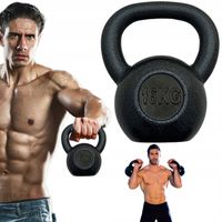 KETTLEBELL ŻELIWNY 16KG KETTLE ODWAŻNIK HANTLA CIĘŻAR FITNESS DO ĆWICZEŃ