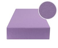 Prześcieradło Z Gumką 160X200 Jersey Jasny Fiolet