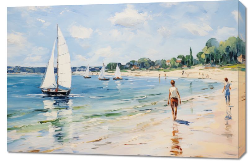 Obraz 90x60cm Życie na Brzegu zdjęcie 1