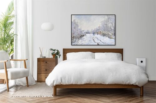 Plakat 91,5x61cm Snow at Argenteuil, Monet Vintage do Salonu na Arena.pl