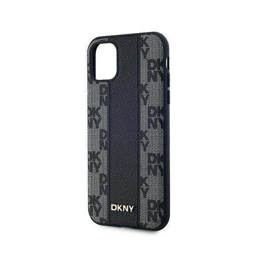 DKNY Leather Checkered Mono Pattern MagSafe - Etui iPhone 11 (czarny) na Arena.pl