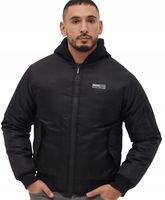 BENCH kurtka typu bomber z kapturem z polaru CZARNA rozmiar XL