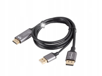 Kabel adapter Lanberg HDMI (M) -> Displayport (M) 1M 4K czarny