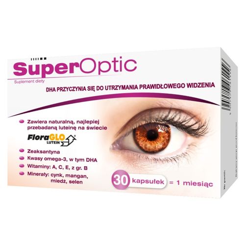 Witaminy do oczu Superoptic 30 kaps. Lepszy i zdrowy wzrok luteina omega-3 na Arena.pl