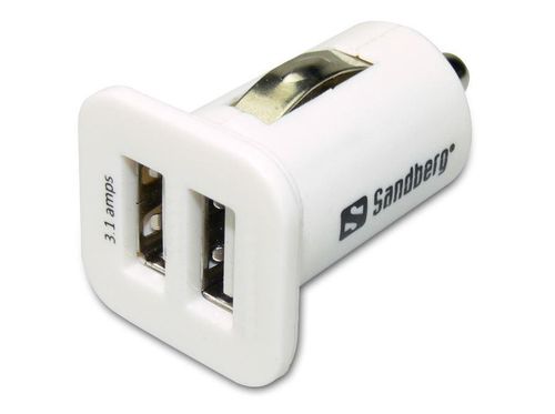 Sandberg mini ładowarka samochodowa 2xUSB 1A+2.1A na Arena.pl