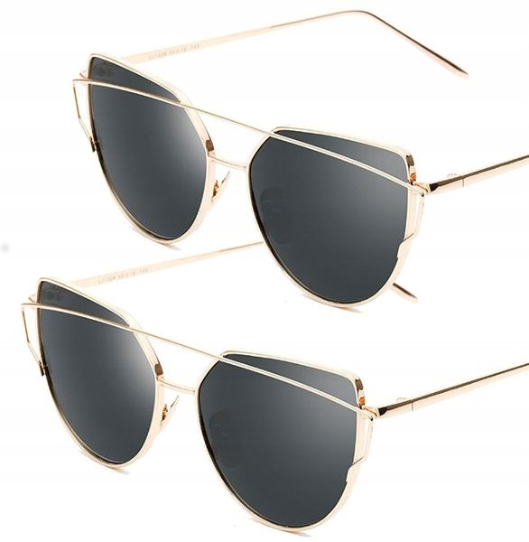 Okulary Kocie Przeciwsłoneczne Glam Rock Cat Gold zdjęcie 3
