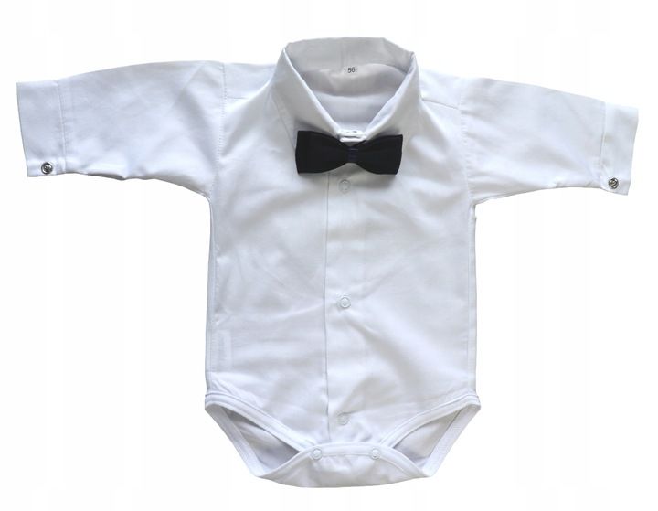 Koszulobody + mucha białe rozmiar 62 koszula zdjęcie 1