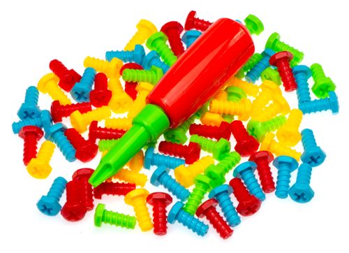 PUZZLE KLOCKI W WALIZCE + WKRĘTARKA 151 ELEMENTÓW HIT! na Arena.pl