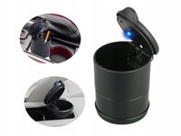 POPIELNICZKA SAMOCHODOWA LED KOSZ W MIEJSCU KUBKA