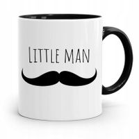 Kubek Czarny Prezent Dla Syna Dziecka Little Man Z Nadrukiem Ze Zdjęciem