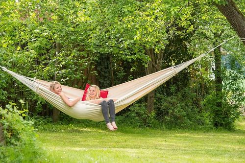 HAMAK OGRODOWY TURYSTYCZNY BOHO MOCNY 100x200cm 150kg TORBA BEŻ na Arena.pl