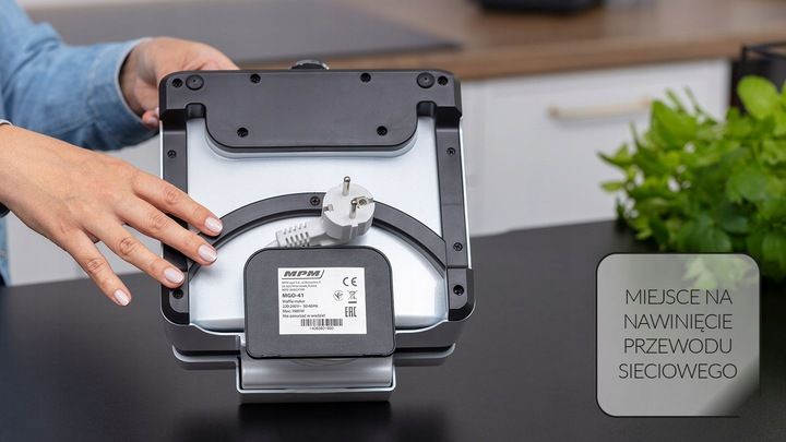 Gofrownica mocna srebrna 2 gofry MPM MGO-41 1600W zdjęcie 4