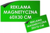 REKLAMA magnetyczna na samochód MAGNES 2x BOK+TYŁ