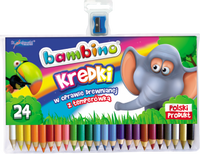 KREDKI W OPRAWIE DREWNIANEJ Z TEMPERÓWKĄ 24 BAMBINO
