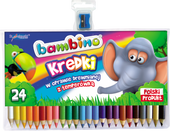 KREDKI W OPRAWIE DREWNIANEJ Z TEMPERÓWKĄ 24 BAMBINO