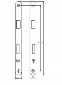 Zamek wpuszczany YETI 72/55 WC LEWY CZOŁO 235mm na Arena.pl