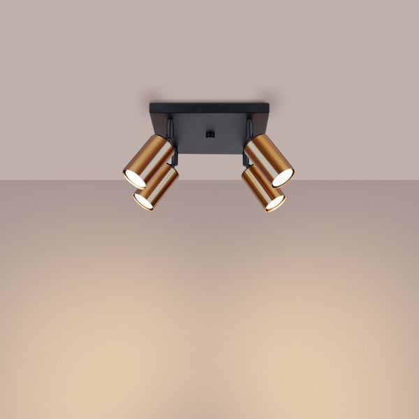 Plafon WINX 4 czarny/miedź zdjęcie 3