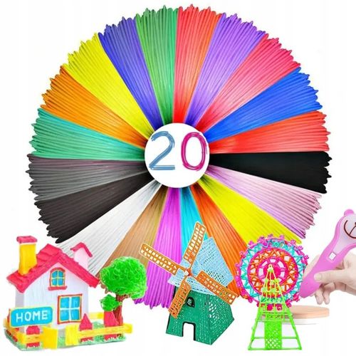 Filamenty Niskotemperaturowe Wkłady PCL do Długopisu 3D 20szt. 100m 20 x 5m na Arena.pl