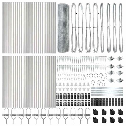 Ogrodzenie z słupkami Srebrny 1 x 100 m Stal na Arena.pl