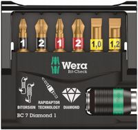 ZESTAW BITÓW BITCHECK 7 DIAMOND 1 SB, NA BLISTRZE, 7 CZ 05073419001 WERA