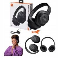 SŁUCHAWKI BEZPRZEWODOWE MOCNY BAS NAUSZNE JBL PROFESJONALNE BLUETOTH CZARNE