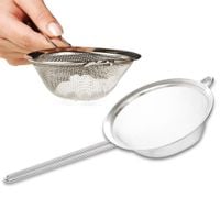 Sitko Kuchenne Stalowe Cedzak z Uchwytem do Odcedzania Przesiewania 20 cm