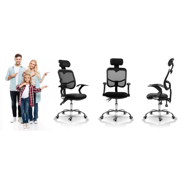 Fotel biurowy z mikrosiatki Sofotel Ryga czarny zdjęcie 12