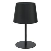 Biurkowa lampka z tkaniny Maja 2936 TK Lighting abażurowa metalowa czarna