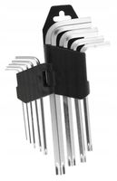 KLUCZE IMBUSOWE Zestaw Narzędzi Kluczy TORX Z Otworem T10-50 1,5-10mm 8209