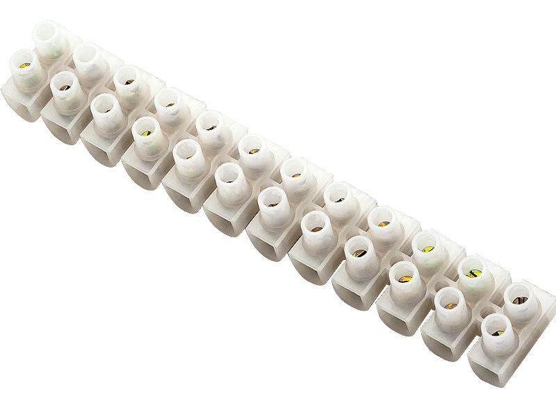 Kostka elektryczna 12 pól r=  6mm2 biała zdjęcie 1