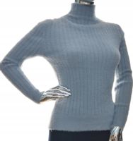 Damski sweter sweterek półgolf typu alpaka prążek