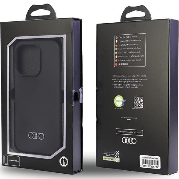 Audi Silicone Case iPhone 14 Pro 6.1" czarny/black hardcase zdjęcie 6