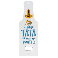 otwieracz drewniany "nasz tata to mistrz świata" 7x19,5x0,8 cm