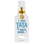 otwieracz drewniany "nasz tata to mistrz świata" 7x19,5x0,8 cm