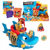 PIRATIX KING SHARK Rekin + FORTECA i Figurka Treasure Fortress seria 2 GOLD