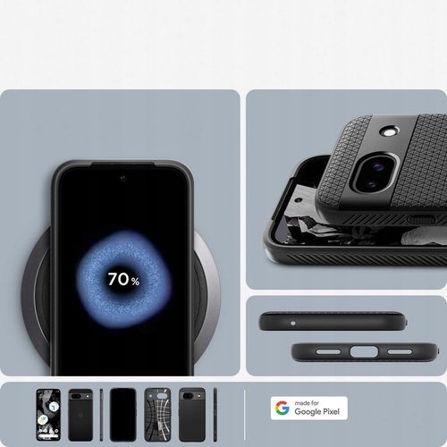 Etui do Pixel 8A, Spigen Liquid Air, elastyczne, smukłe, lekkie, case cover na Arena.pl